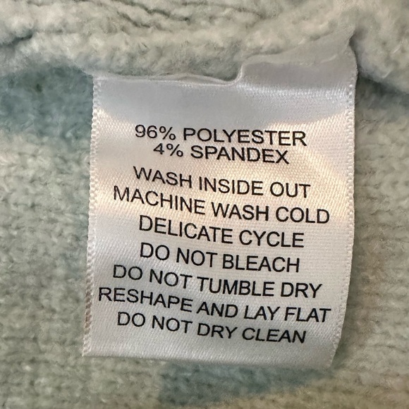 NWT PEARL BEADED CABLE KNIT SWEATER Mint Green Quiet Luxury Old Money Coquette - Picture 4 of 5